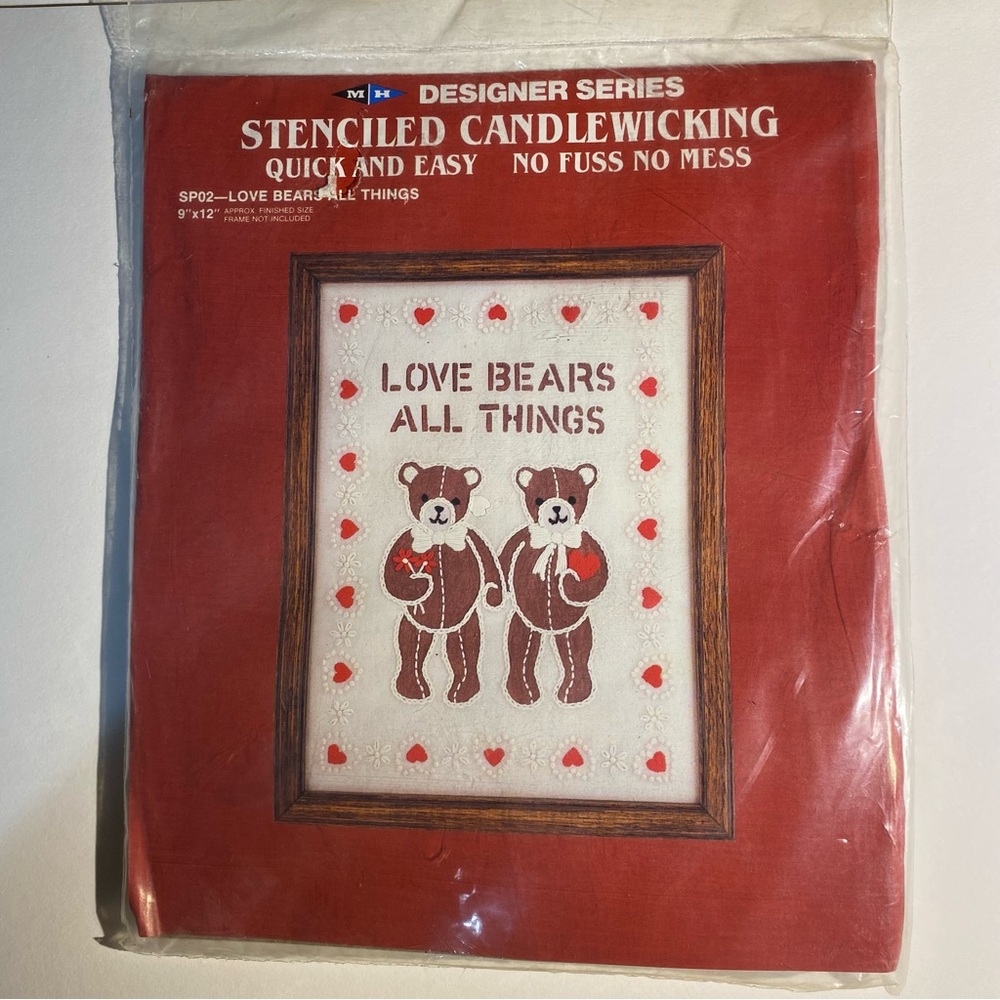 Stenciled Candlewicking kit